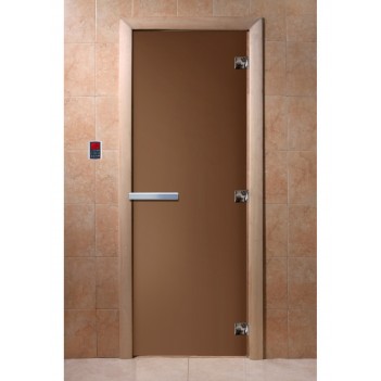 Дверь для бани DoorWood Бронза матовая, 2000x700 мм
