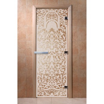 Дверь для бани DoorWood с рисунком Флоренция Сатин, 2100x700 мм