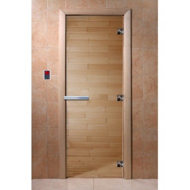 Дверь для бани DoorWood Прозрачная, 2000x800 мм