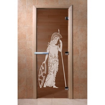 Дверь для бани DoorWood с рисунком Рим Бронза, 2100x900 мм