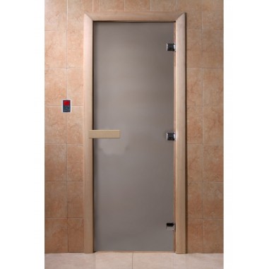 Дверь для бани DoorWood Теплое утро Сатин матовый, 2100x900 мм