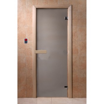 Дверь для бани DoorWood Сатин 1900x700 мм, 6 мм, 2 петли
