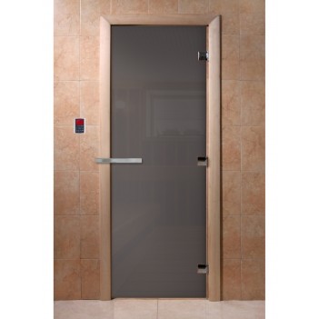 Дверь для бани DoorWood Графит, 2000x800 мм