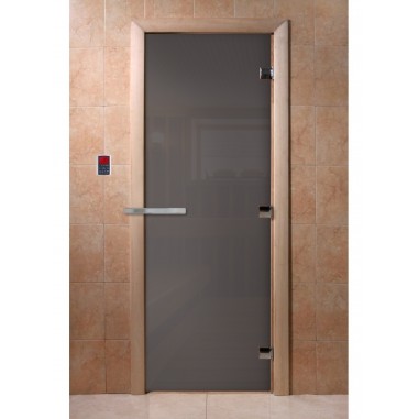 Дверь для бани DoorWood Графит, 2000x700 мм