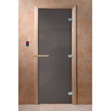Дверь для бани DoorWood Сумерки Графит, 2000x800 мм