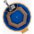 Фурако круглая НКЗ PREMIUM из кедра, с пластиковой вставкой, диаметр 180 см, высота 120 см (встроенная печь)