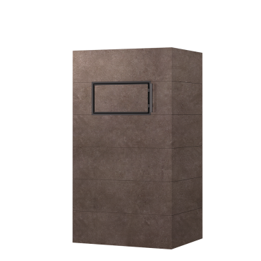 Печь-камин Tulikivi Rosamo T V4 с шоколадно-коричневой плиткой