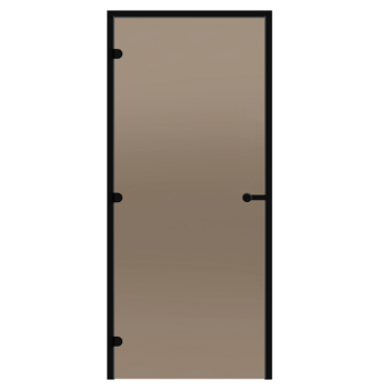 Дверь для хамама Harvia Black Line ALU 8x21 коробка черная, стекло бронза