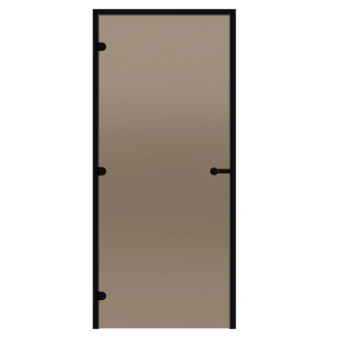Дверь для хамама Harvia Black Line ALU 8x21 коробка черная, стекло бронза