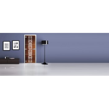 Стеклянная межкомнатная дверь DoorWood с рисунком MG-06 Бронза матовая, 2000х700 мм