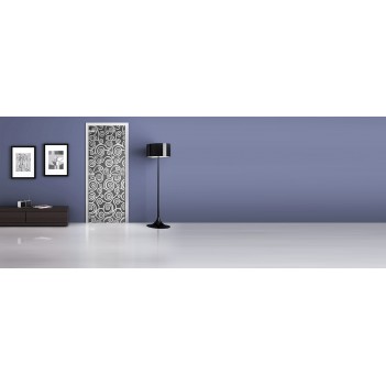 Стеклянная межкомнатная дверь DoorWood с рисунком MG-12 Графит, 2000х600 мм