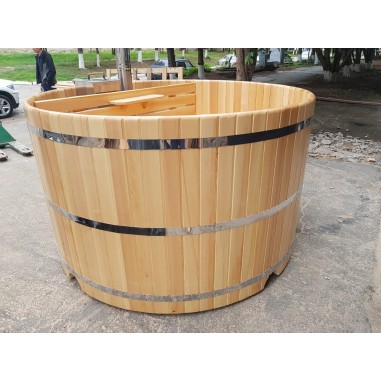 Фурако круглая НКЗ из кедра, диаметр 180 см, высота 120 см (внутренняя печь)