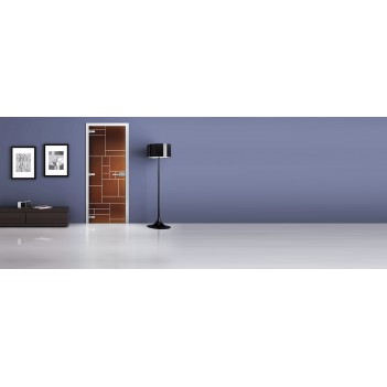Стеклянная межкомнатная дверь DoorWood с рисунком MG-05 Бронза матовая, 2000х700 мм