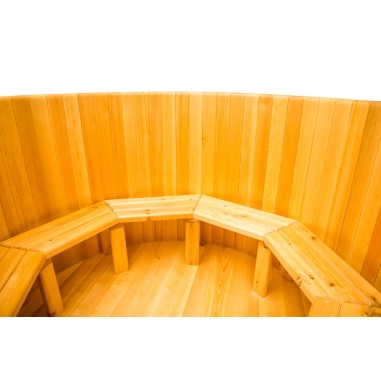 Купель круглая НКЗ из кедра, диаметр 120 см, высота 100 см