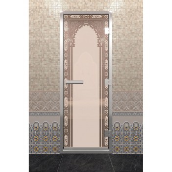Дверь для хамама DoorWood Восточная арка Бронза матовая, 1900х700 мм