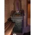 Чугунная печь для бани Инжкомцентр ВВД Калита Князь (талькохлорит) с чугунным порталом и чугунной дверцей, дымоход сбоку