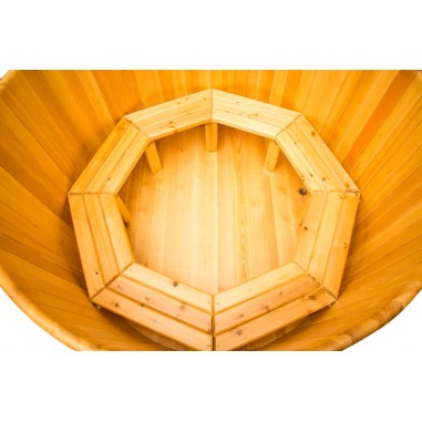 Купель круглая НКЗ из кедра, диаметр 120 см, высота 120 см