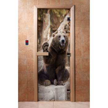 Дверь для бани DoorWood Фотопечать А061, 1700x700 мм