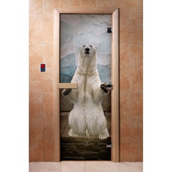 Дверь для бани DoorWood Фотопечать А063, 1800x700 мм