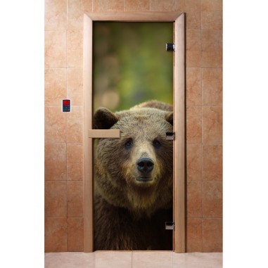 Дверь для бани DoorWood Фотопечать А065, 1900x600 мм