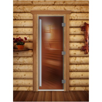 Дверь для бани DoorWood Престиж Бронза, 1900x700 мм
