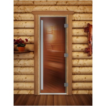 Дверь для бани DoorWood Престиж Бронза, 1900x600 мм