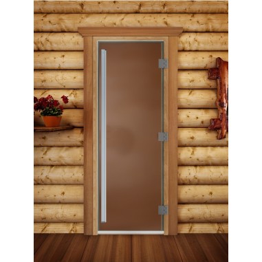 Дверь для бани DoorWood Престиж Бронза матовая, 2100x800 мм