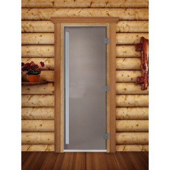 Дверь для бани DoorWood Престиж Сатин матовый, 1900x700 мм