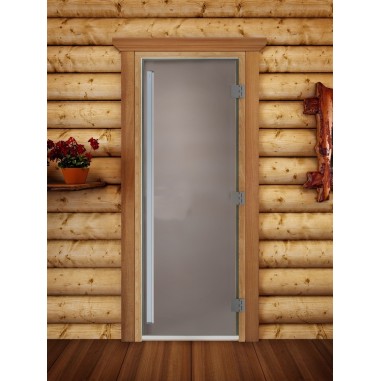 Дверь для бани DoorWood Престиж Сатин матовый, 2000x700 мм