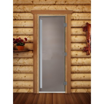 Дверь для бани DoorWood Престиж Сатин матовый, 1800x600 мм