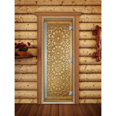 Дверь для бани DoorWood Престиж Фотопечать А021, 1900x700 мм