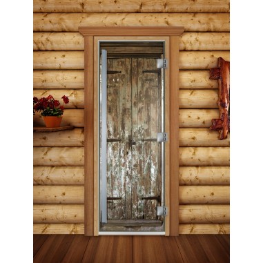 Дверь для бани DoorWood Престиж Фотопечать А028, 1900x700 мм