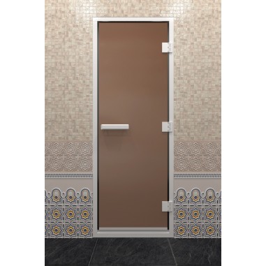 Дверь для хамама DoorWood Бронза матовая, 2100х800 мм