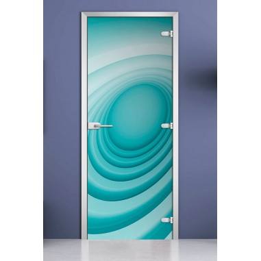 Стеклянная межкомнатная дверь DoorWood с фотопечатью Abstraction-07, 2000х700 мм