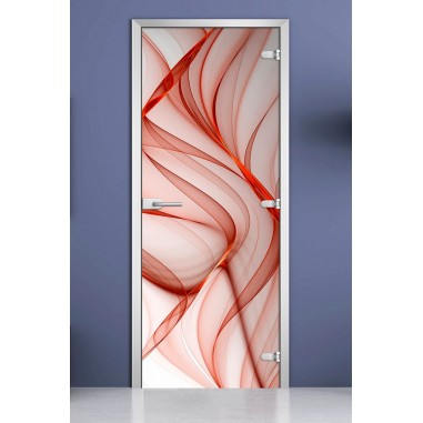 Стеклянная межкомнатная дверь DoorWood с фотопечатью Abstraction-03, 2000х600 мм