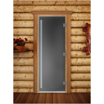 Дверь для бани DoorWood Престиж Графит Матовый, 2000x700 мм