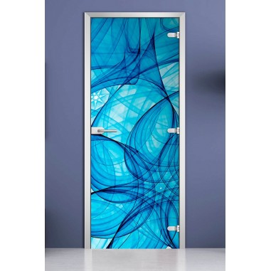 Стеклянная межкомнатная дверь DoorWood с фотопечатью Abstraction-06, 2000х700 мм