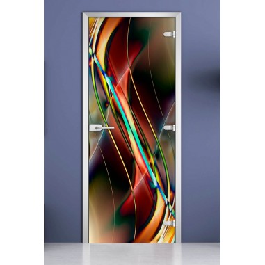 Стеклянная межкомнатная дверь DoorWood с фотопечатью Abstraction-15, 2000х800 мм