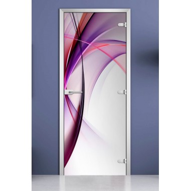 Стеклянная межкомнатная дверь DoorWood с фотопечатью Abstraction-19, 2000х800 мм
