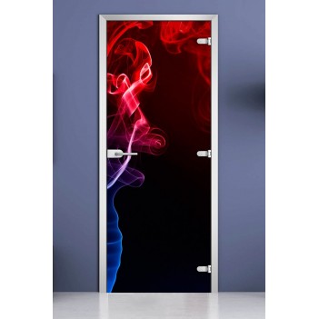 Стеклянная межкомнатная дверь DoorWood с фотопечатью Abstraction-10, 2000х800 мм