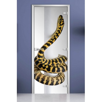 Стеклянная межкомнатная дверь DoorWood с фотопечатью Animals-04, 2000х700 мм
