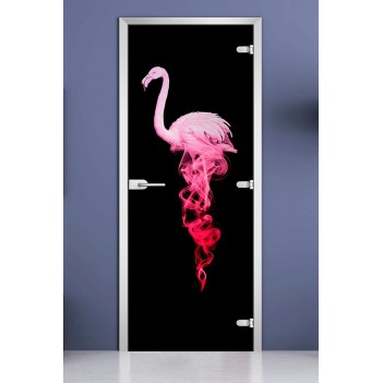 Стеклянная межкомнатная дверь DoorWood с фотопечатью Animals-19, 2000х600 мм