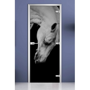 Стеклянная межкомнатная дверь DoorWood с фотопечатью Animals-11, 2000х600 мм