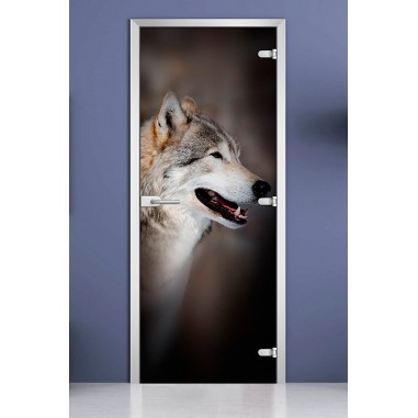 Стеклянная межкомнатная дверь DoorWood с фотопечатью Animals-12, 2000х700 мм