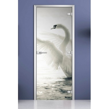 Стеклянная межкомнатная дверь DoorWood с фотопечатью Animals-18, 2000х700 мм