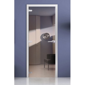 Стеклянная межкомнатная дверь DoorWood зеркальная (Бронза), 2000х600 мм