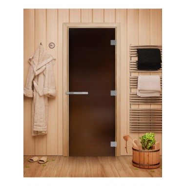 Дверь для бани DoorWood Эталон Бронза Матовая, 1900x700 мм