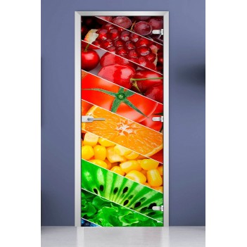 Стеклянная межкомнатная дверь DoorWood с фотопечатью Fruite-05, 2000х800 мм