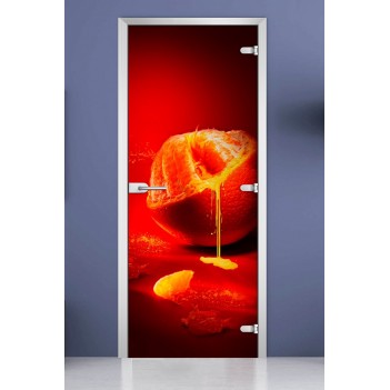 Стеклянная межкомнатная дверь DoorWood с фотопечатью Fruite-08, 2000х600 мм