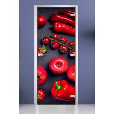 Стеклянная межкомнатная дверь DoorWood с фотопечатью Fruite-13, 2000х700 мм